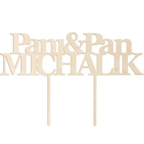 Topper na tort Pan&Pani i nazwisko