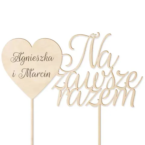 Topper na tort na zawsze razem