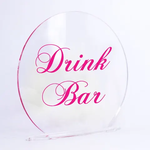 Napis weselny na pleksi Drink Bar - kolor do wyboru