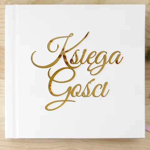 Księga Gości uniwersalna z napisem pleksi