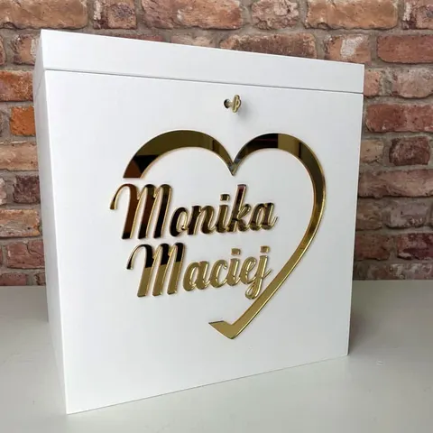 Pudełko na koperty lustrzane napisy