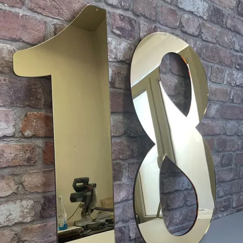 Lustrzane Cyfry 60 cm ( cena jednej cyfry)
