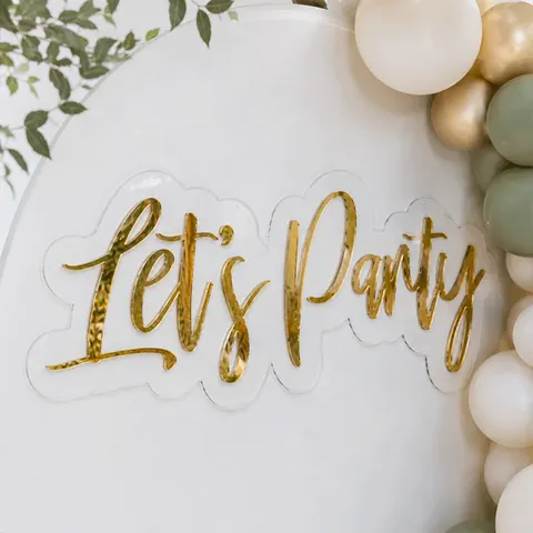 Let's Party - Napis z pleksy