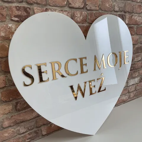 Serce z Pleksi - Dekoracja Komunijna