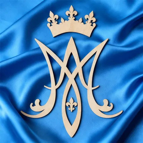 Symbol Maryjny ze sklejki 80 cm