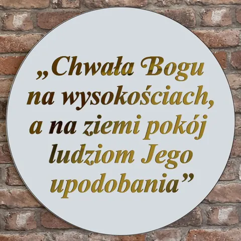 Chwała Bogu na wysokościach – koło 60 cm do kościoła