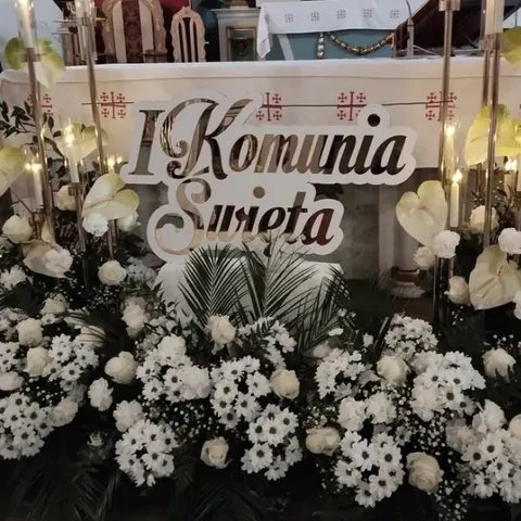 I Komunia Święta 90 cm - HDF + pleksi lub malowane napisy.