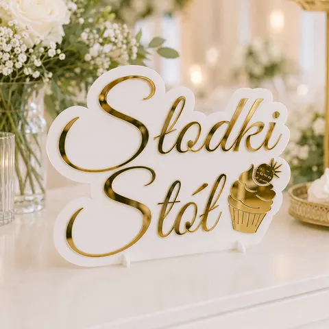 Słodki stół - Napis z pleksi 2d