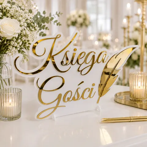 Księga Gości - Napis z pleksi