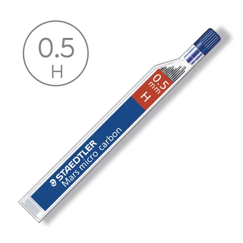 Grafit 0,5mm H STAEDTLER MARSMICROGRAPH CARBON 12szt.