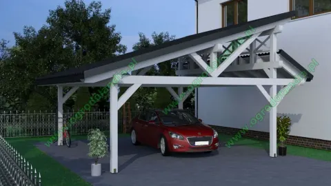 Nowoczesna wiata garażowa MODERN z montażem