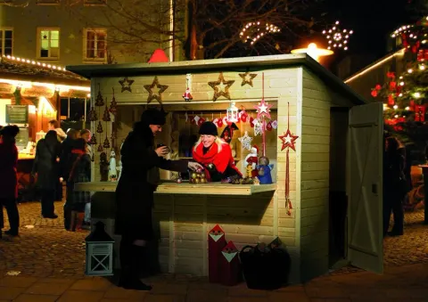 Kiosk handlowy IRENA z podestem