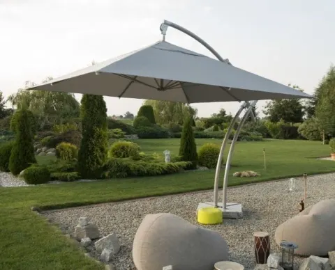 Duży kwadratowy parasol ogrodowy Palma 3,5m