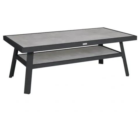 Niski stolik kawowy Samvaro z aluminium