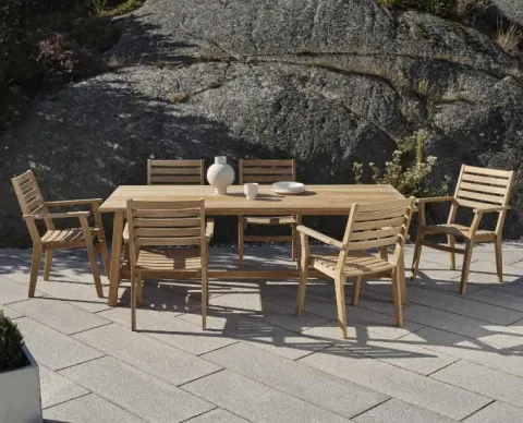Duży stół ogrodowy teak Keros 230x100 cm