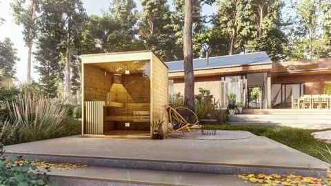Sauna zewnętrzna ogrodowa 200x200 cm Lasi