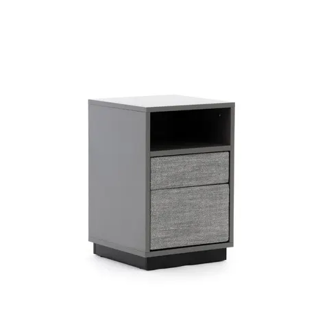 Pionowy stolik nocny New Elegance FORLI z tapicerowanymi frontami