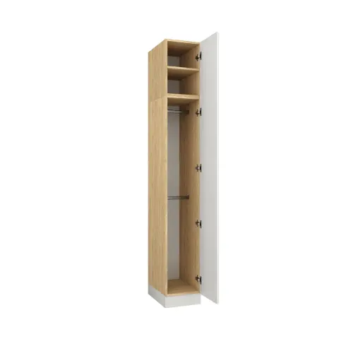 Jednodrzwiowa szafa New Elegance SLEEP VARIA szer. 35 cm z półką i drążkami