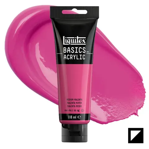 Farba akrylowa Liquitex Basics Acrylic 118 ml - 500 Medium magenta