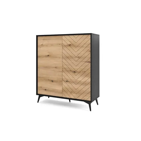 Komoda Piaski DIAMOND KD104 Dąb Evoke / Czarny