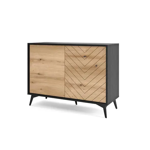 Komoda Piaski DIAMOND K104 Dąb Evoke / Czarny