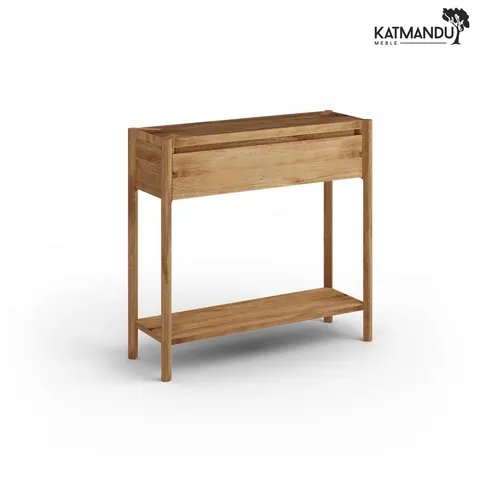 Konsola Katmandu CAMPI z szufladą (naturalne drewno dębu - kolor dębowy)
