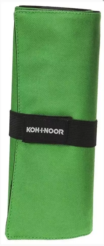 Etui zwijane zielone na kredki 24 miejsca + saszetka, Koh i Noor