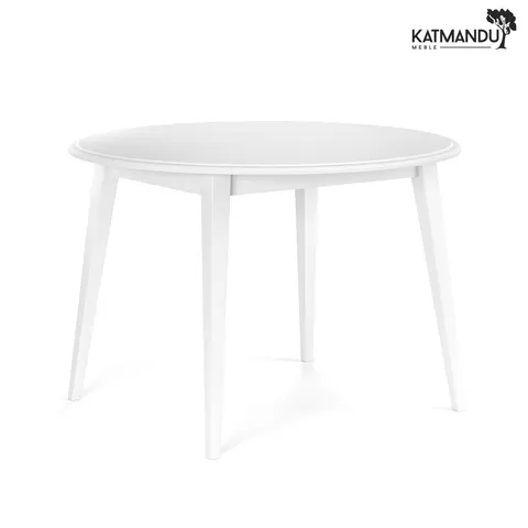Stół Katmandu BELLUNO ELEGANTE 90 cm biały – stół okrągły