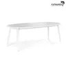 Stół Katmandu BELLUNO ELEGANTE 110–210 cm biały – stół okrągły rozkładany drewniany