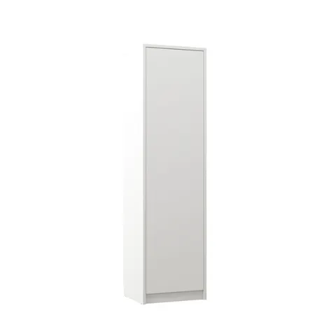 Biała szafa New Elegance GENIUS "P" szer. 60 cm z półkami (biały mat)