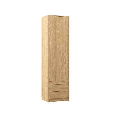 Szafa New Elegance GENIUS "S" szer. 60 z półką, drążkiem, wysuwanym blatem i szufladami (dąb olejowany)