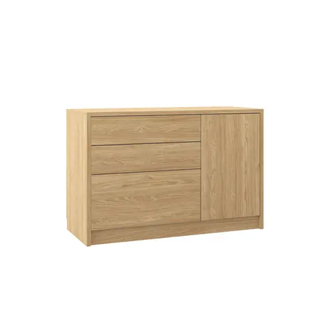 Komoda New Elegance GENIUS 1D3S szer. 120 cm z szafką i trzema szufladami (dąb olejowany)