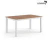 Stół Katmandu BELLUNO ELEGANTE 150–197 cm biały-dąb sosnowy rozkładany z dębowym blatem