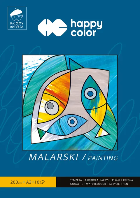 Blok malarski Młody Artysta, A3, 10 ark, 200g, Happy Color