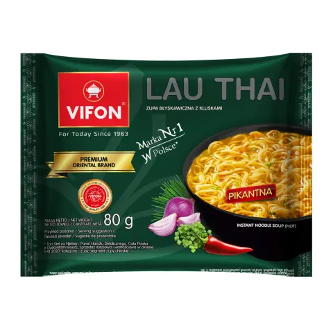 Lau Thai - Tradycyjna zupa tajska Vifon 80 g - OUTLET
