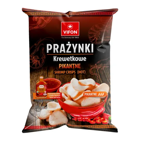 Prażynki krewetkowe pikantne 100 g