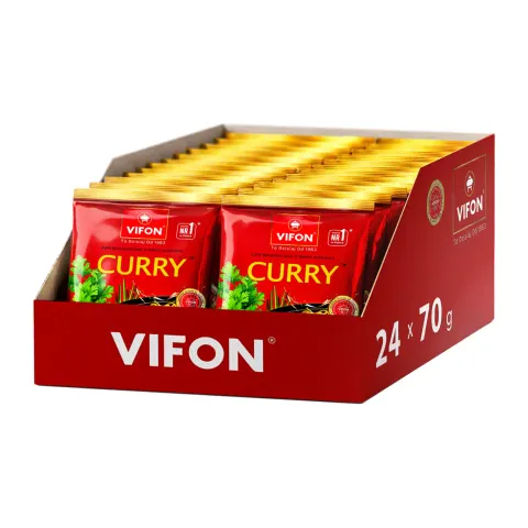 Karton 24 sztuki - Zupa smak kurczaka curry Vifon 70 g