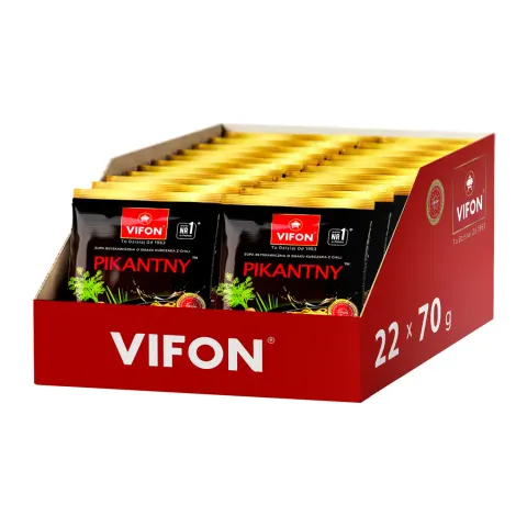Karton 22 sztuki - Pikantny Kurczak VIFON 70g