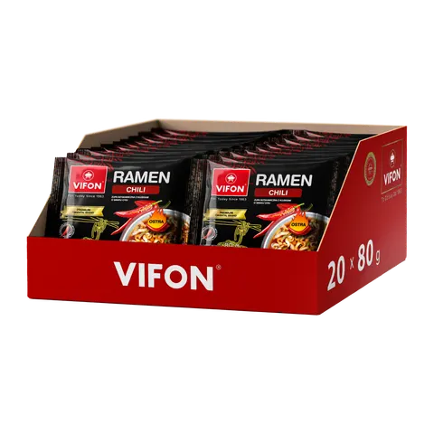 Karton 20 sztuk - Ramen o smaku chili Vifon 80g