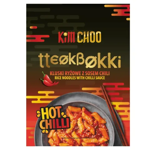 Tteokbokki - kluski ryżowe z sosem chilli (pikantne) 140g