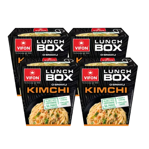 Lunch box ryżowy - Kim Chi Vifon 85 g danie x 4 sztuki