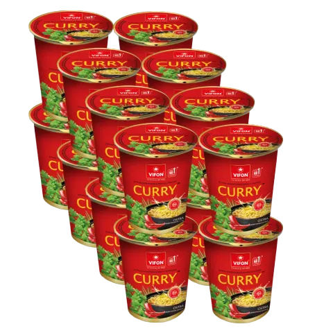 Zupa smak kurczaka Curry Vifon 60g - kubek - Karton 16 sztuk