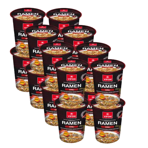 Ramen - zupa o smaku chili kubek 60g - Karton 16 sztuk