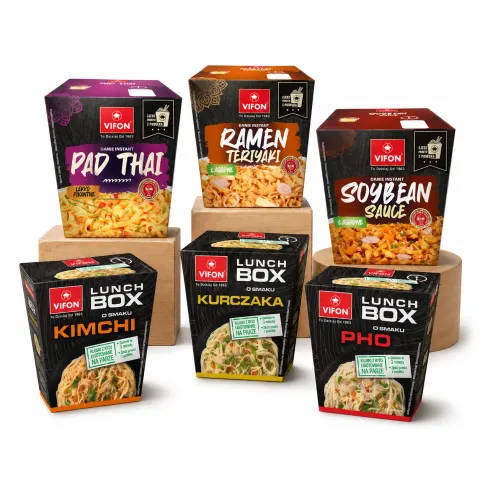 Vifon Dania prosto z pudełka – mix 5 smaków lunch boxów i dań instant