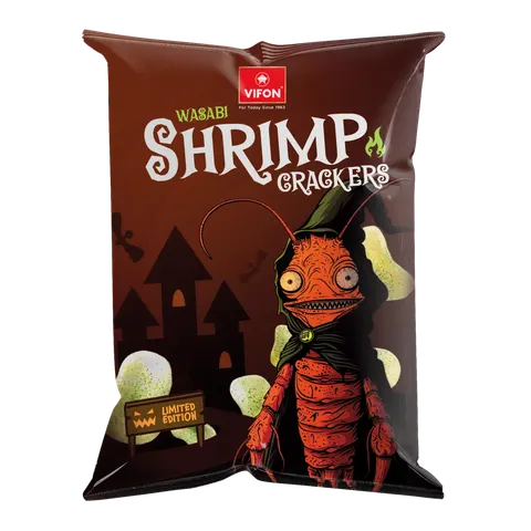 Prażynki Krewetkowe VIFON Halloween Limited Edition Wasabi 100 g Pikantne