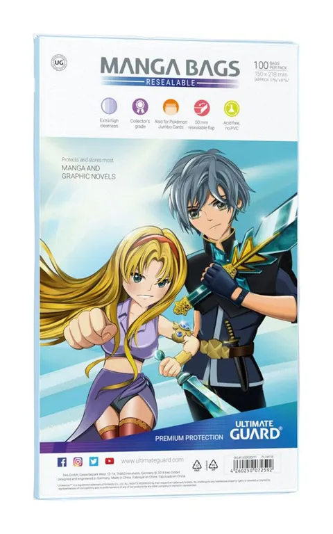 Ultimate Guard Manga Bags Resealable (100 sztuk)
