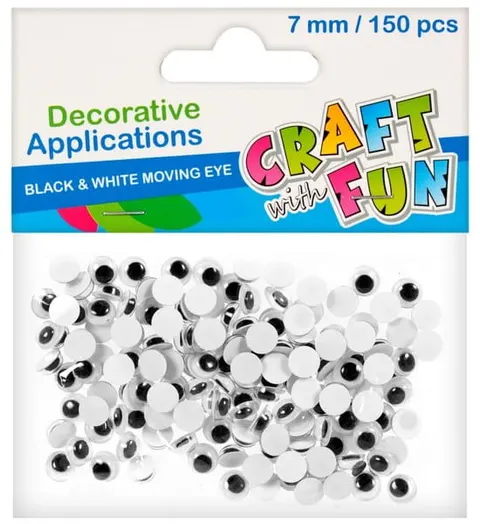 Oczy 7 samoprzylepne 383656, Craft with Fun