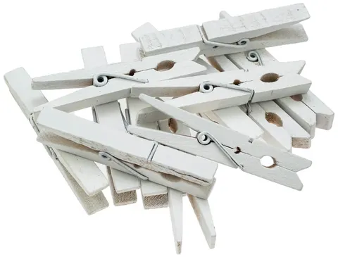 Klamerki ozdobne 7,2cm białe SPB72, Brewis