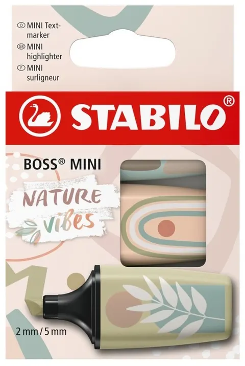 Zakreślacze Boss Mini Naturevibes 3-kol., Stabilo