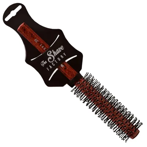 The shave factory roller drewniana szczotka do brody i włosów, 39mm